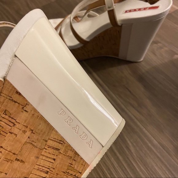 Prada Cork Wedge Strap Heels - Picture 13 of 13